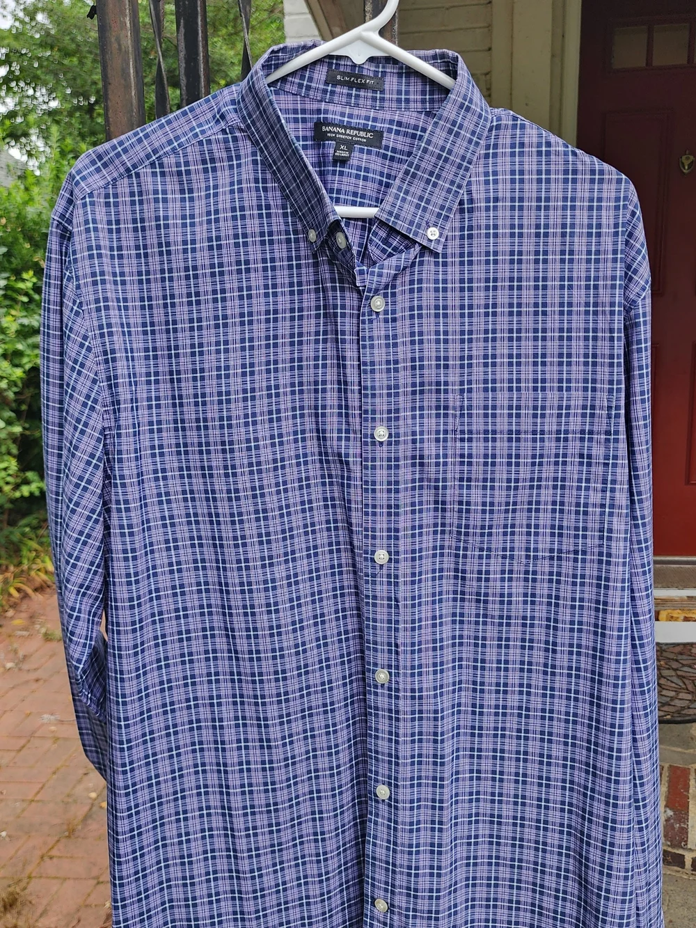 Banana Republic Slim Flex Fit Tech Stretch Cotton Shirt XL